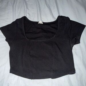 Classic Black Women's Crop Top